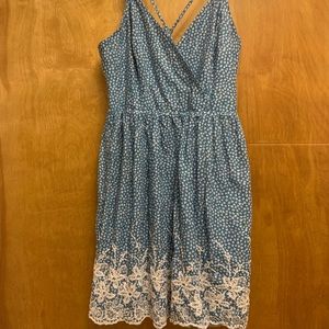 Size small, blue dress with white and pink flowers, from TJ Maxx